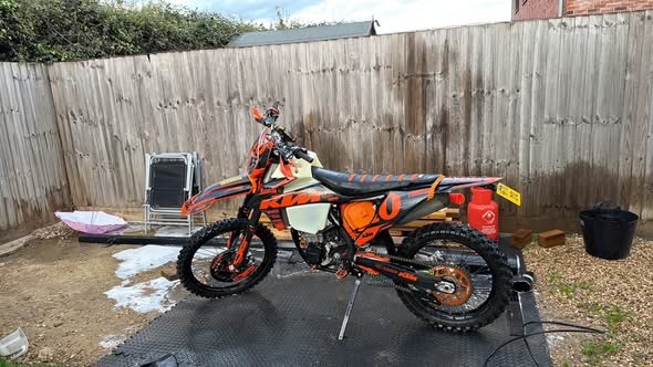 2021 KTM 450 SX-F road-legal motorcycle at CRF Bike Workshop